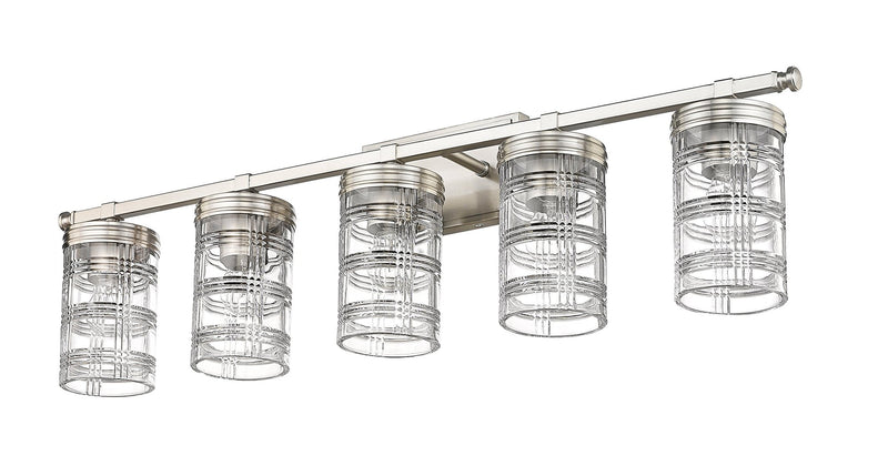 Archer 5 Light 38" Vanity in Brushed Nickel