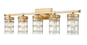 Archer 5 Light 38" Vanity in Heirloom Gold