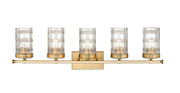 Archer 5 Light 38" Vanity in Heirloom Gold