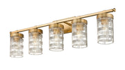 Archer 5 Light 38" Vanity in Heirloom Gold