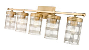 Archer 5 Light 38" Vanity in Heirloom Gold