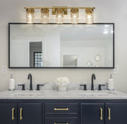 Archer 5 Light 38" Vanity in Heirloom Gold in a room setting