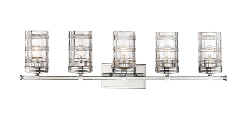 Archer 5 Light 38" Vanity in Polished Nickel