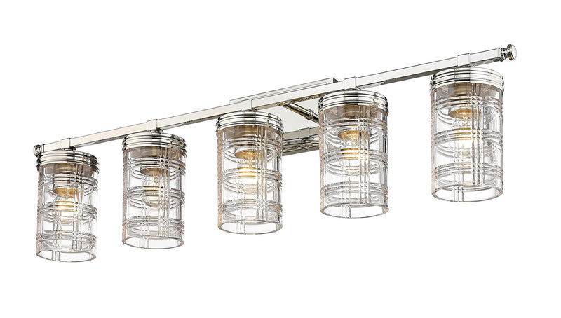 Archer 5 Light 38" Vanity in Polished Nickel