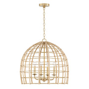 Wren 4-Light Dome Pendant in Matte Brass