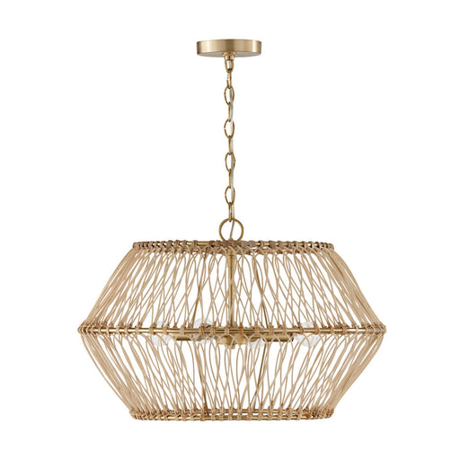 Wren 4-Light Round Pendant in Matte Brass