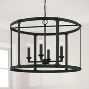 Brennen 4-Light Pendant in Black Iron