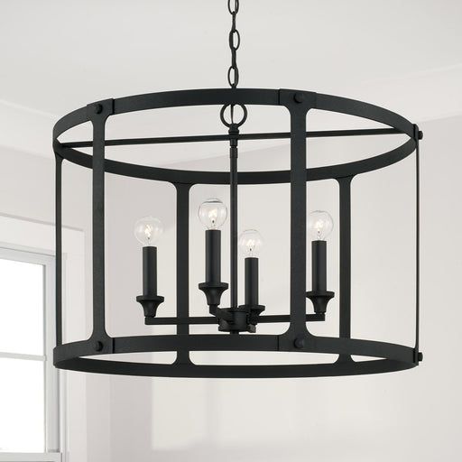 Brennen 4-Light Pendant in Black Iron