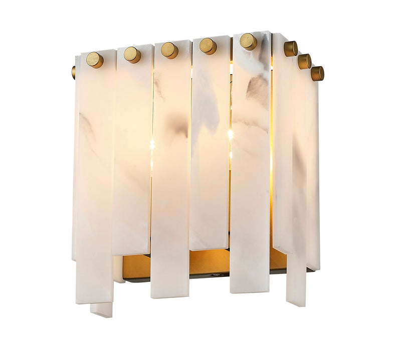 Viviana 2 Light 7.5" Wall Sconce in Rubbed Brass