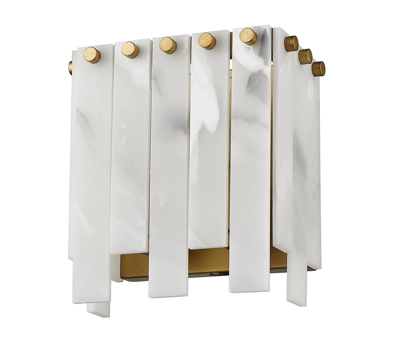 Viviana 2 Light 7.5" Wall Sconce in Rubbed Brass