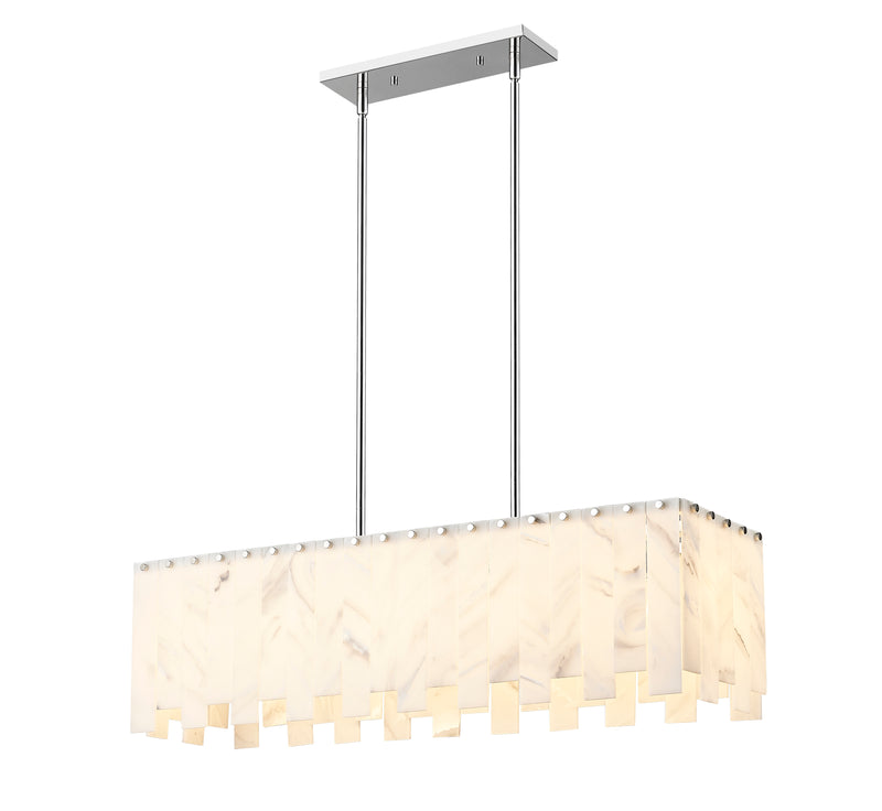 Viviana 5 Light 40.75" Linear Pendant in Polished Nickel