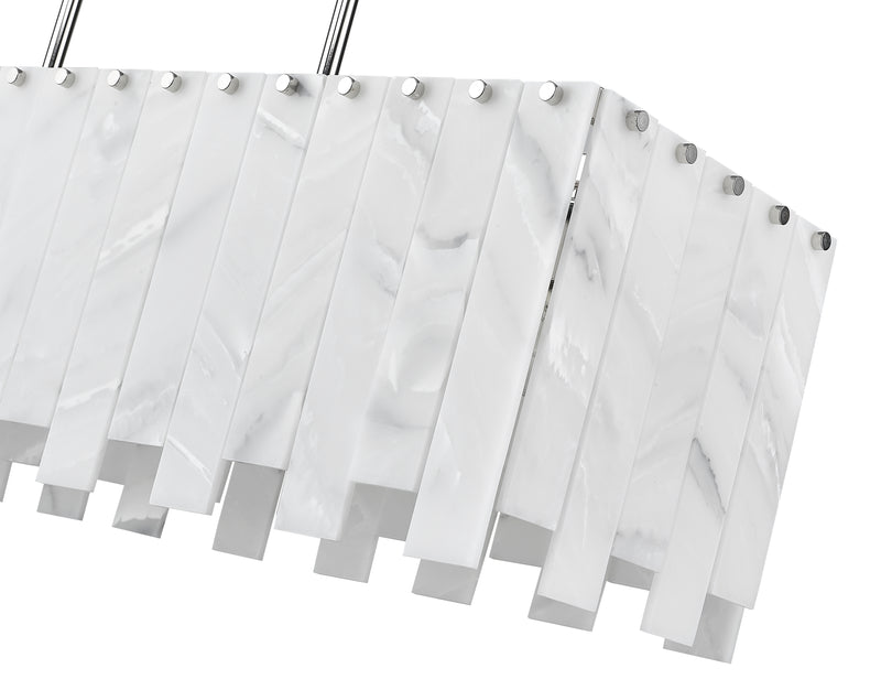 Viviana 5 Light 40.75" Linear Pendant in Polished Nickel