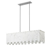 Viviana 5 Light 40.75" Linear Pendant in Polished Nickel