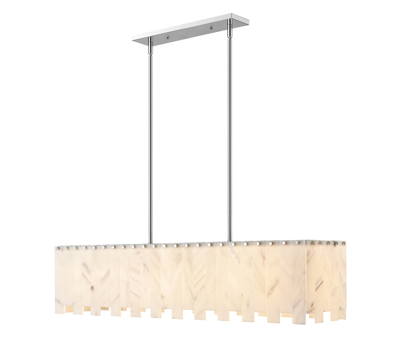 Viviana 7 Light 49" Linear Pendant in Polished Nickel