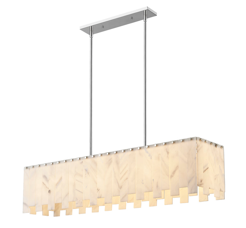 Viviana 7 Light 49" Linear Pendant in Polished Nickel