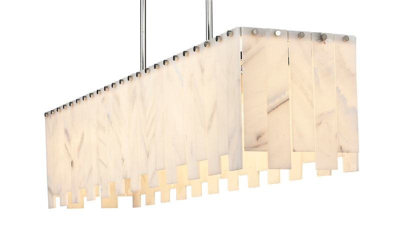 Viviana 7 Light 49" Linear Pendant in Polished Nickel