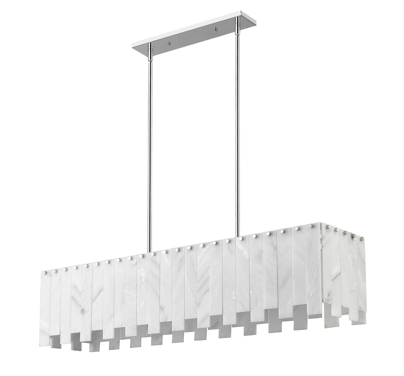 Viviana 7 Light 49" Linear Pendant in Polished Nickel