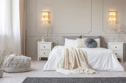 Viviana 4 Light 9.5" Wall Sconce in Polished Nickel in a room setting