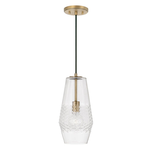 Dena Mini Pendant in Aged Brass