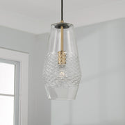Dena Mini Pendant in Aged Brass