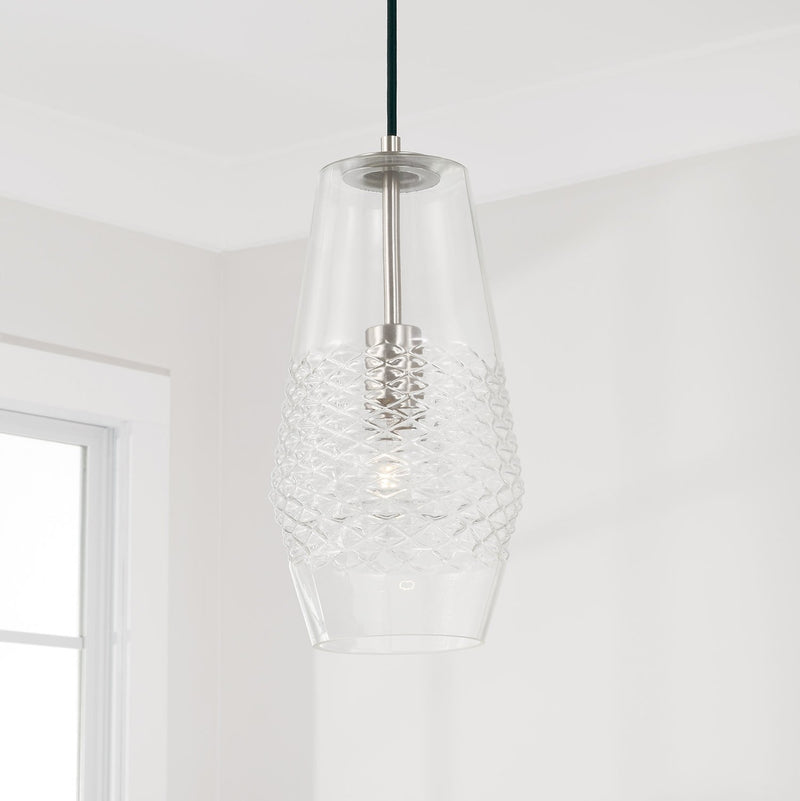 Dena Mini Pendant in Brushed Nickel