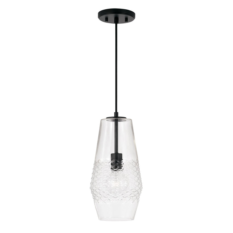 Dena Mini Pendant in Matte Black