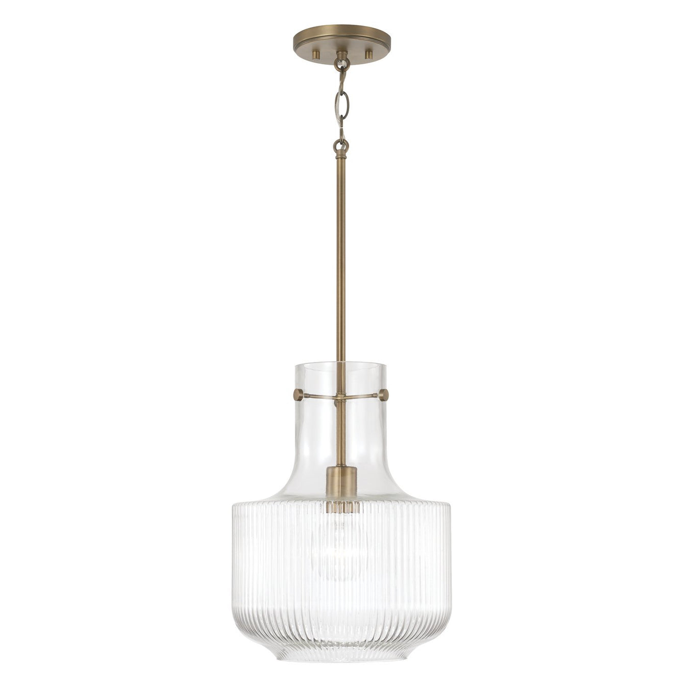 Nyla Pendant in Aged Brass