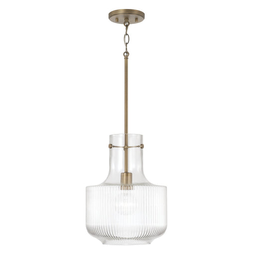 Nyla Pendant in Aged Brass