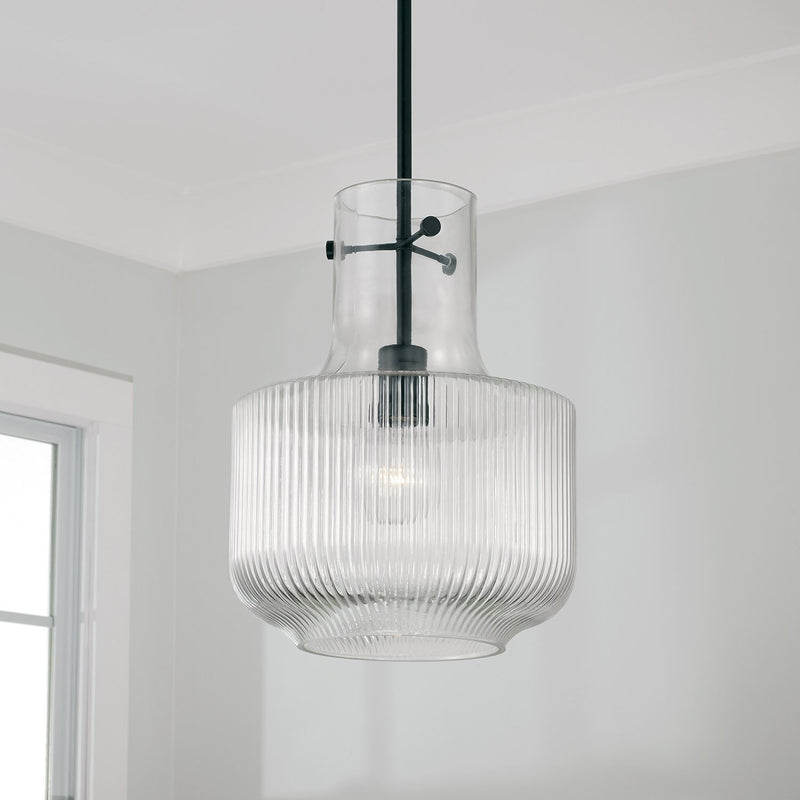 Nyla Pendant in Matte Black