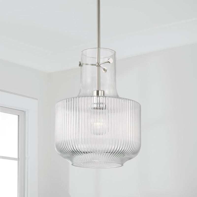 Nyla Pendant in Polished Nickel