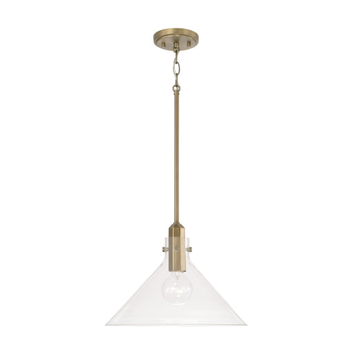 Greer Pendant in Aged Brass