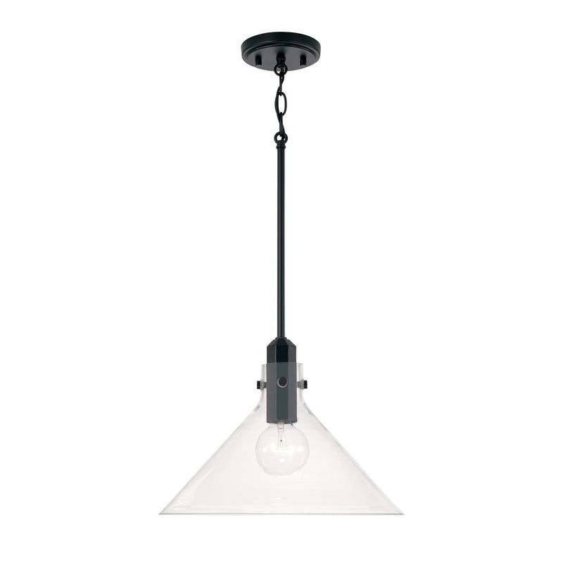 Greer Pendant in Matte Black