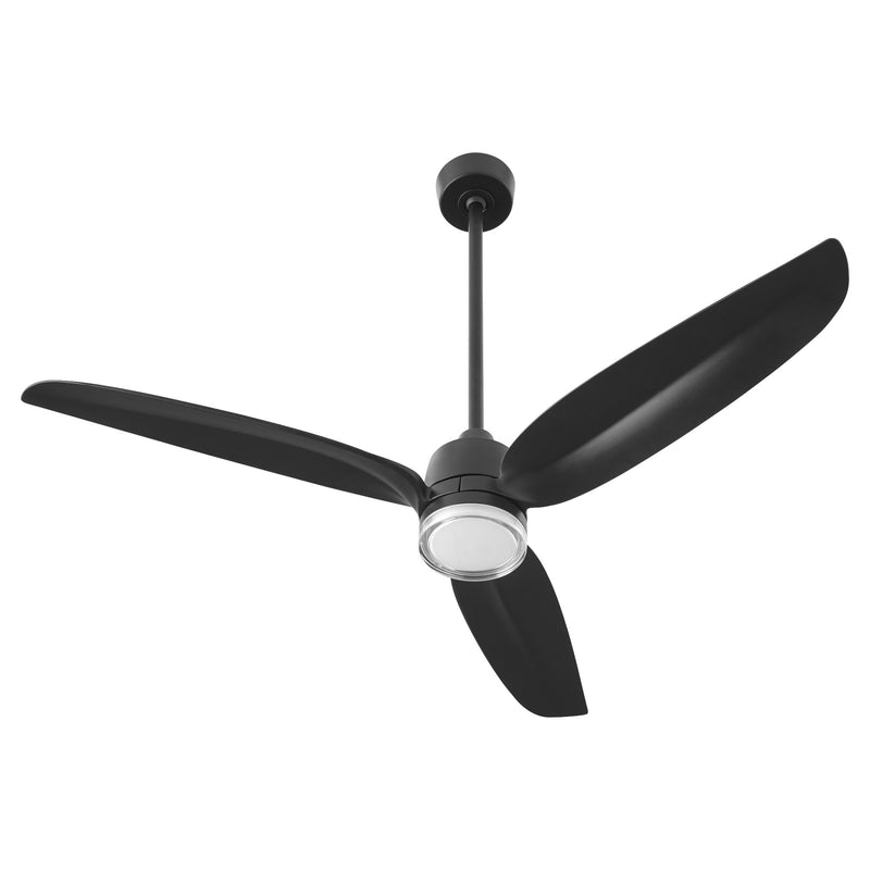 Exodus 58" 3-Blade Ceiling Fan in Matte Black