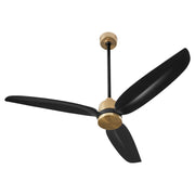 Exodus 58" 3-Blade Ceiling Fan in Aged Brass