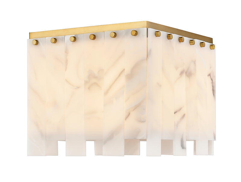 Viviana 4 Light 13.25" Flush Mount in Rubbed Brass