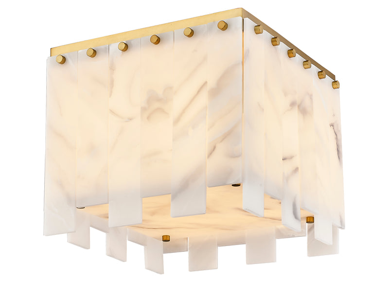 Viviana 4 Light 13.25" Flush Mount in Rubbed Brass