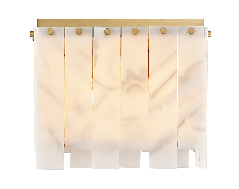 Viviana 4 Light 13.25" Flush Mount in Rubbed Brass