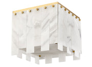 Viviana 4 Light 13.25" Flush Mount in Rubbed Brass