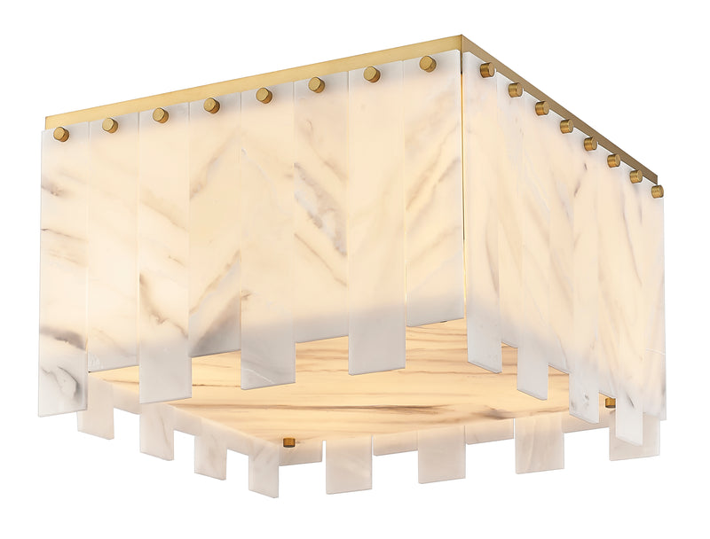 Viviana 6 Light 17.5" Flush Mount in Rubbed Brass