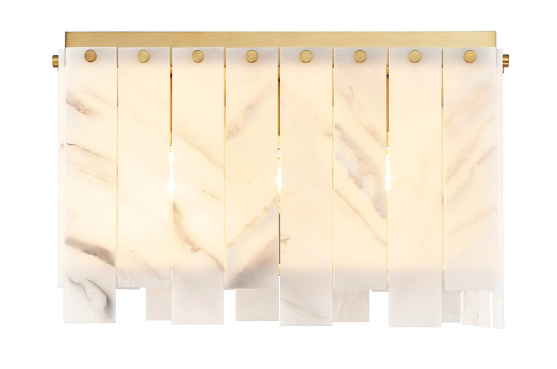 Viviana 6 Light 17.5" Flush Mount in Rubbed Brass