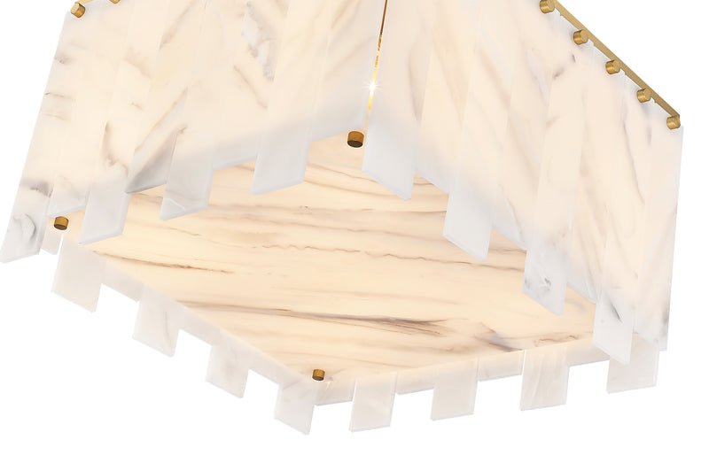 Viviana 6 Light 17.5" Flush Mount in Rubbed Brass