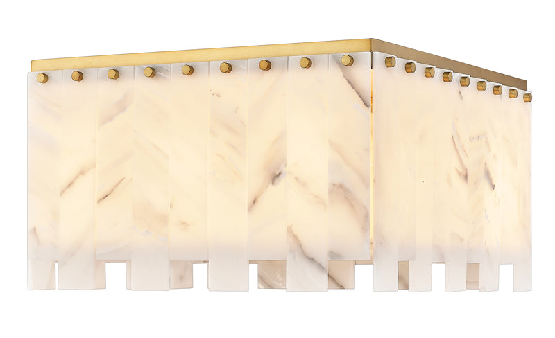 Viviana 9 Light 19.5" Flush Mount in Rubbed Brass