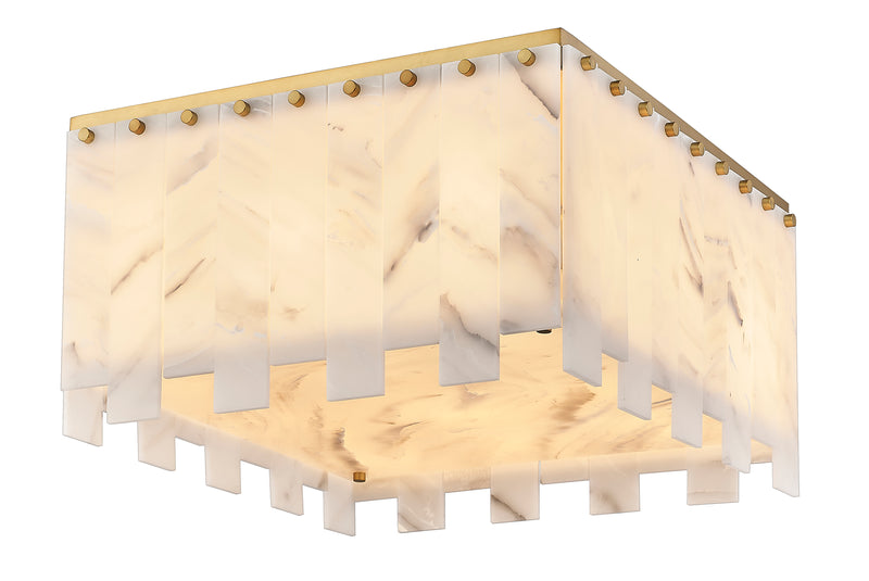 Viviana 9 Light 19.5" Flush Mount in Rubbed Brass