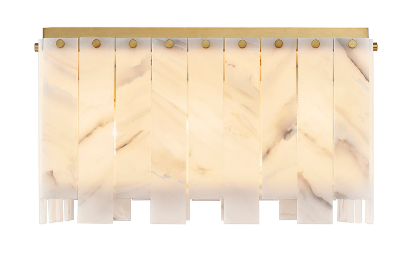 Viviana 9 Light 19.5" Flush Mount in Rubbed Brass