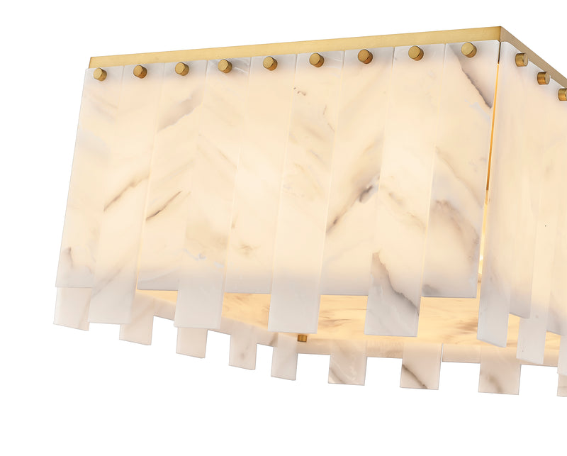 Viviana 9 Light 19.5" Flush Mount in Rubbed Brass