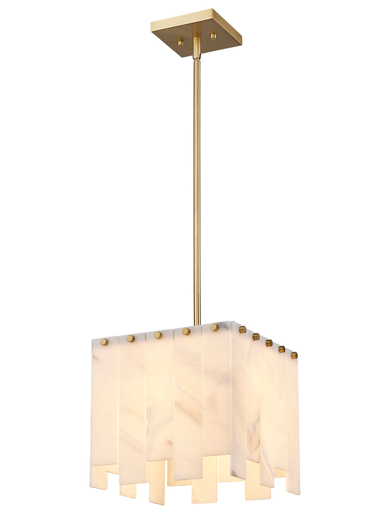 Viviana 1 Light 11.5" Pendant in Rubbed Brass