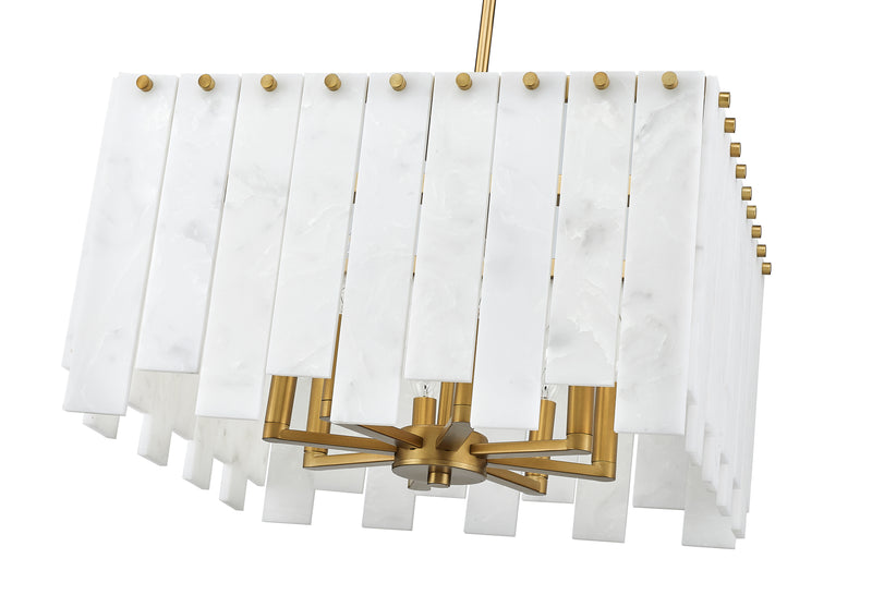 Viviana 8 Light 19.75" Pendant in Rubbed Brass