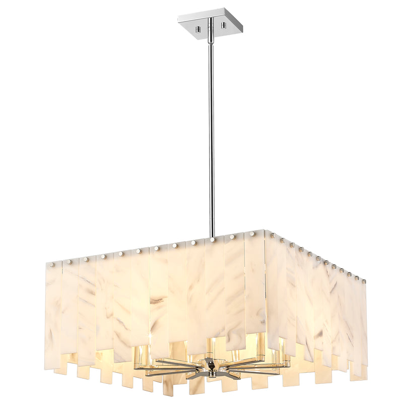 Viviana 9 Light 26" Pendant in Polished Nickel