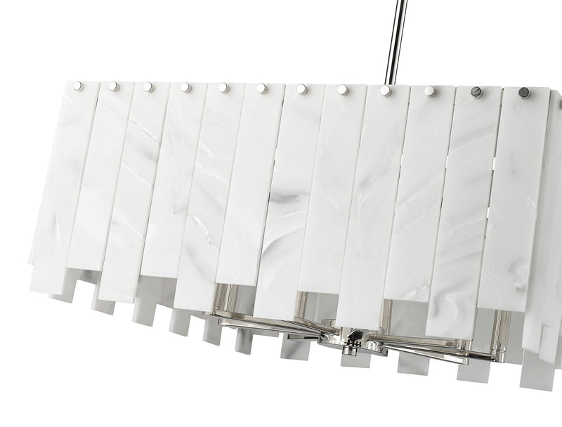 Viviana 9 Light 26" Pendant in Polished Nickel