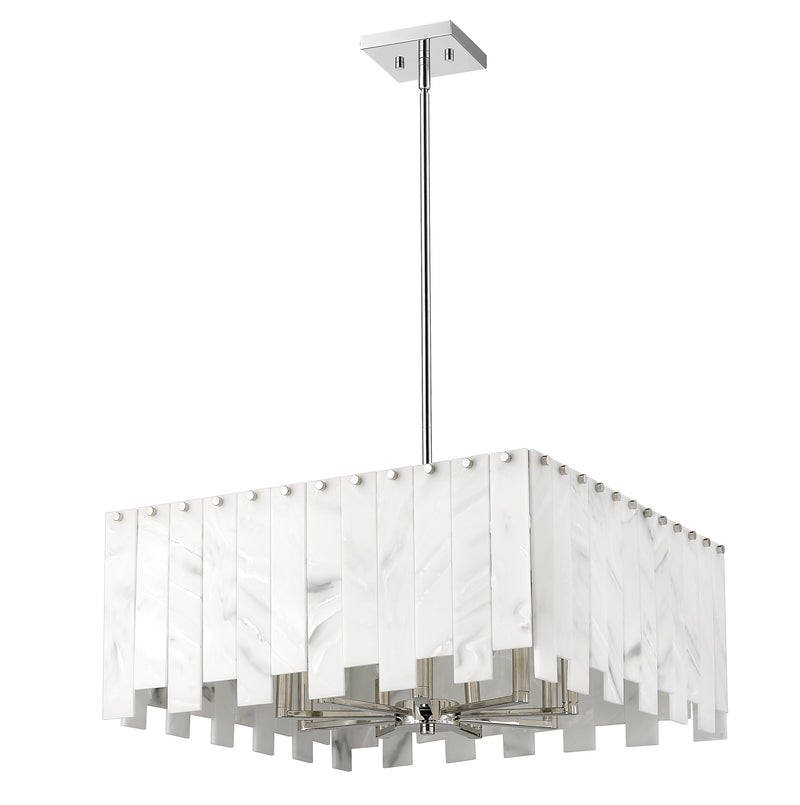 Viviana 9 Light 26" Pendant in Polished Nickel